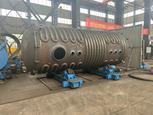 Nonstandard type half-pipe coiled glass lined reactor customized according to client requirement